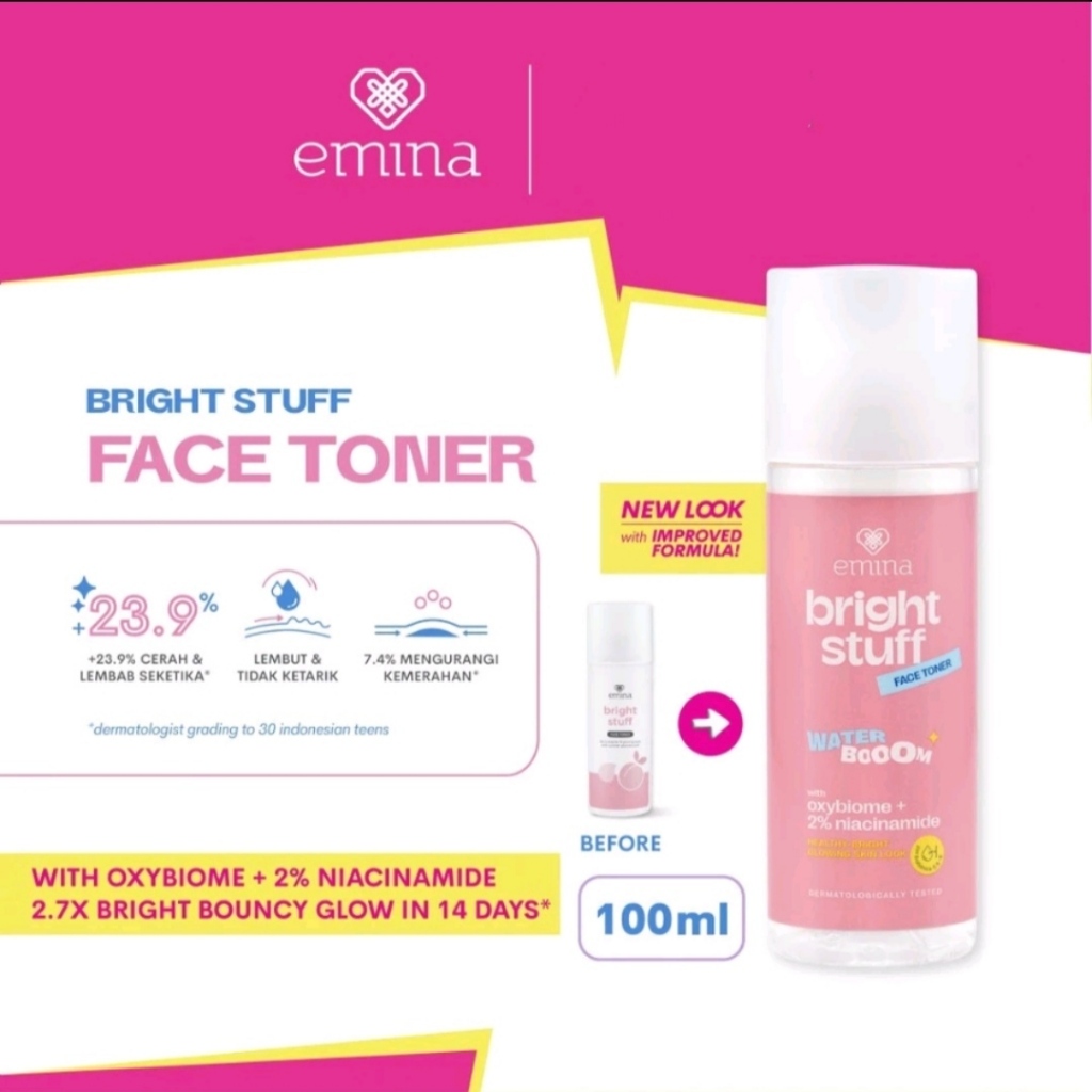 ❤️ MEMEY ❤️ EMINA Bright Stuff Face Toner 100ml | 50ml