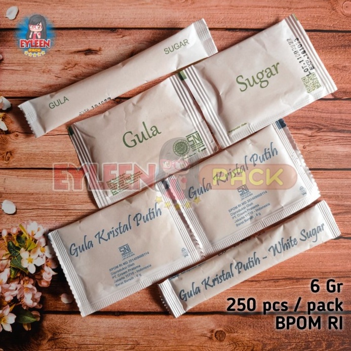 

Terlaris White Sugar Sachet Gula Putih Sachet isi 25 pcs Gula Hotel Sachet