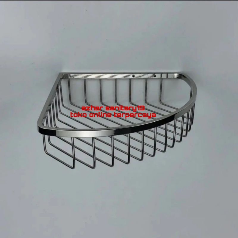 RAK SABUN KAMAR MANDI STAINLESS MODEL JARING / RAK SABUN DINDING KAMAR MANDI STAINLESS