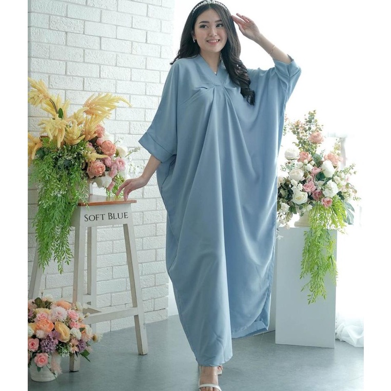 Grosir Pemesanan  HOPYLOVY SoyaKaftan Wanita Modern Terbaru V Neck Kaftan Muslimah Zoya