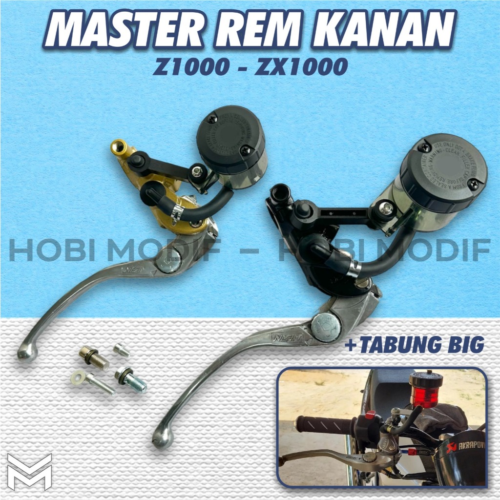 MASTER REM KANAN RADIAL BRAKE SAMURAI MASTER KANAN BRAKE PUMP HANDLE KANAN Z1000 ZX1000 SET TABUNG M