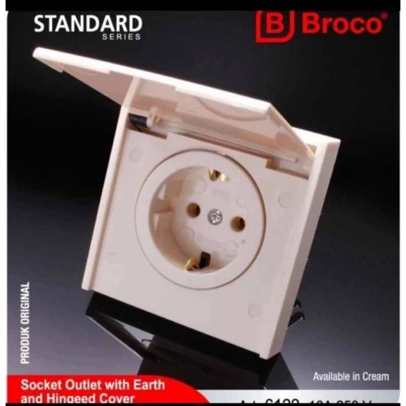 plug broco colokan dengan tutup stop kontak inbow