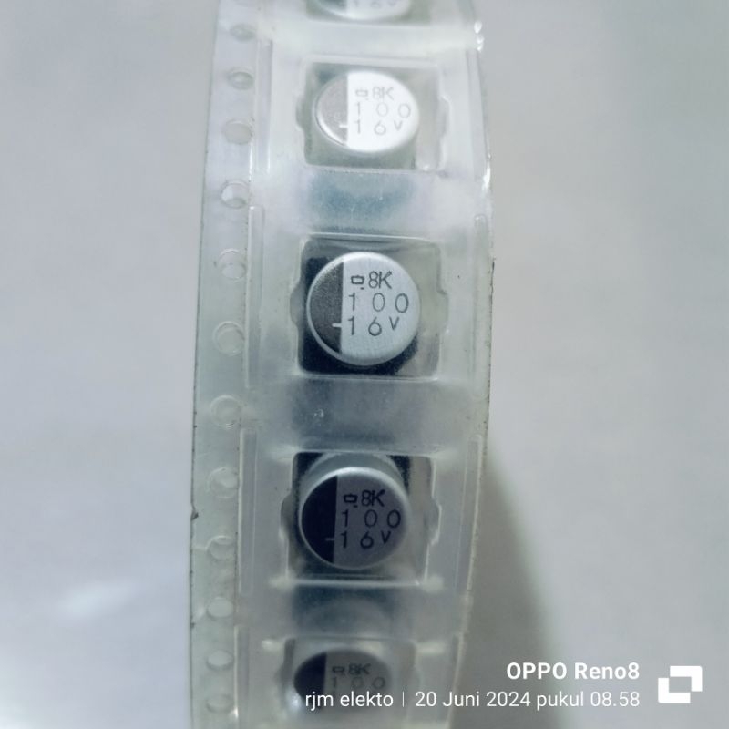 10pcs elko smd ukuran 100uf 16v