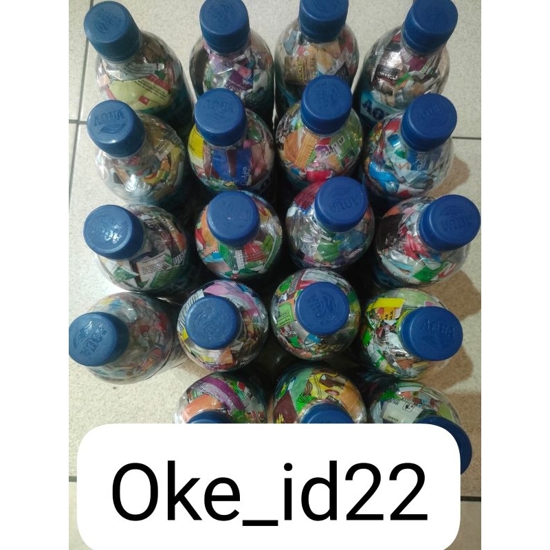 ecobrick botol Aqua 600ml