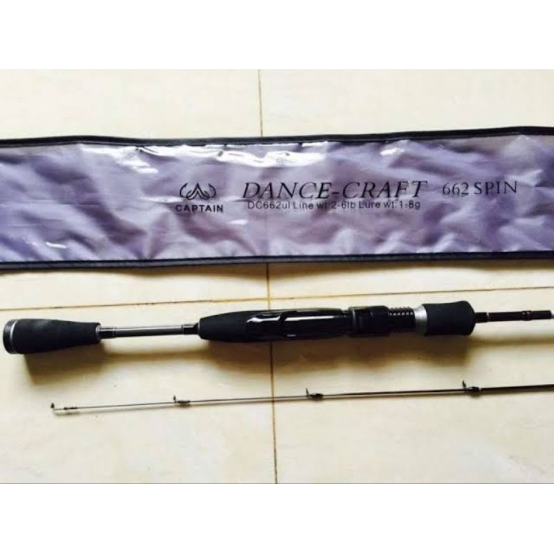 joran pancing carbon ul ultralight game captain dance craft 662 fuji murah laris semarang original
