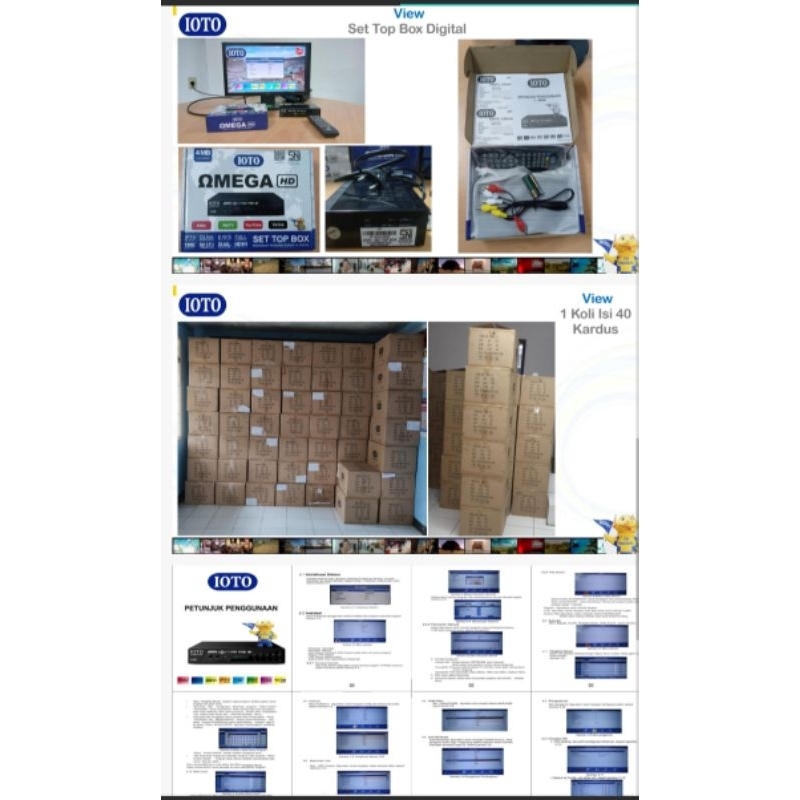 READY STOK PROMO STB IOTO OMEGA DVBT2 HD Best Seller Murah SET TOP BOX DVB T T2 TV DIGITAL ORI SNI Y