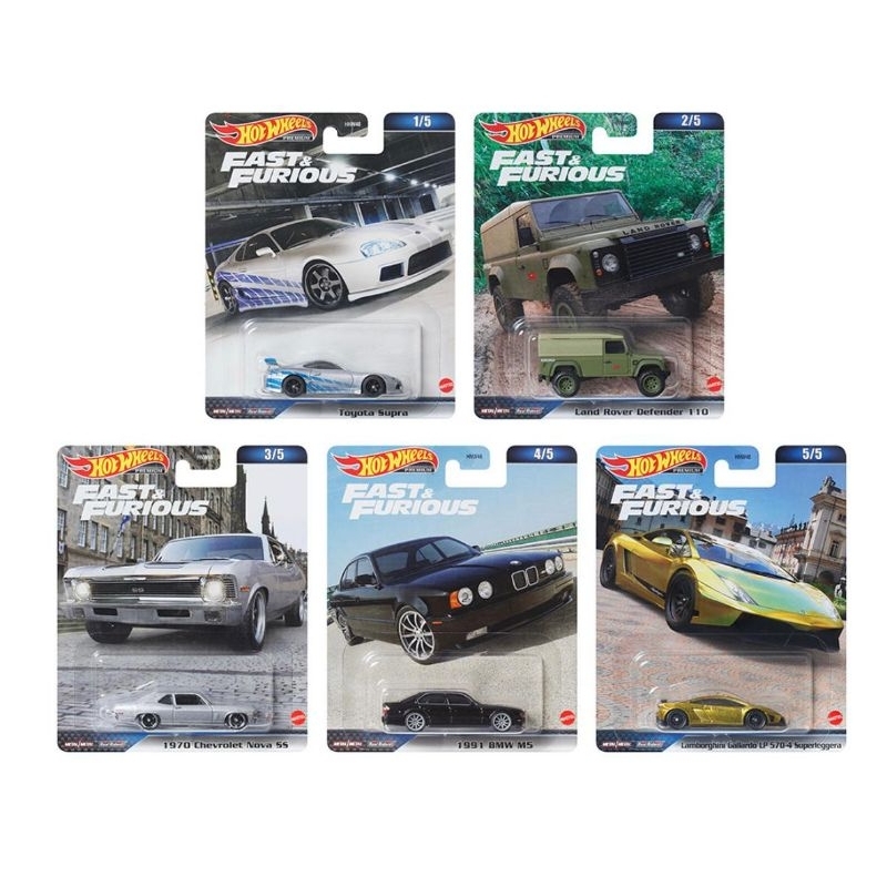 Hot Wheels SET FNF Fast and Furious MIX D Toyota MK4 supra lamborghini gallardo LP 570-4 superlegger