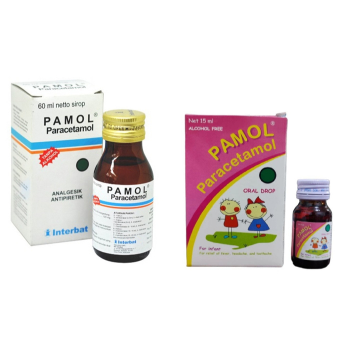 Pamol Sirup 60mL - Pamol Drop 15 Ml - Obat Demam Anak - Pamol Paracetamol