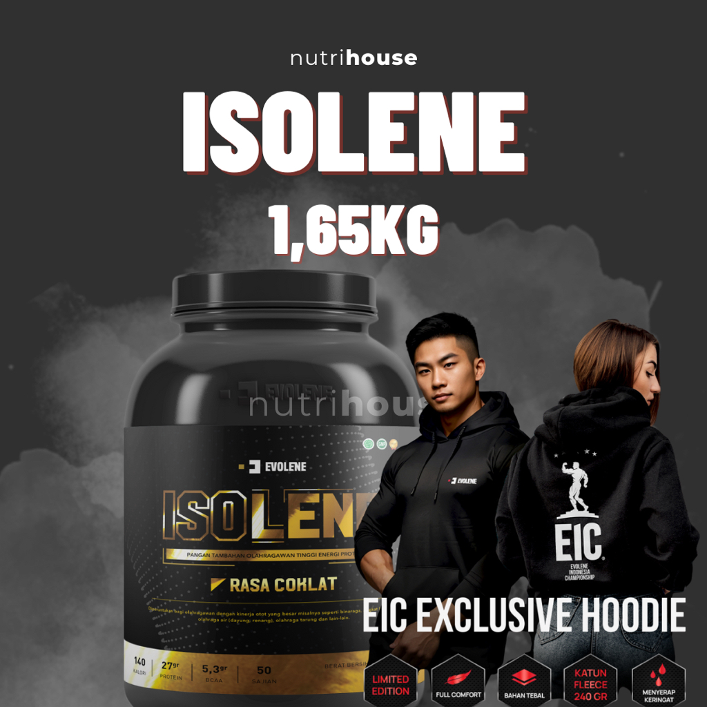ORIGINAL Isolene Evolene 1,65kg Iso lene Whey Protein Isolate Nutrihouse Evolene Medan