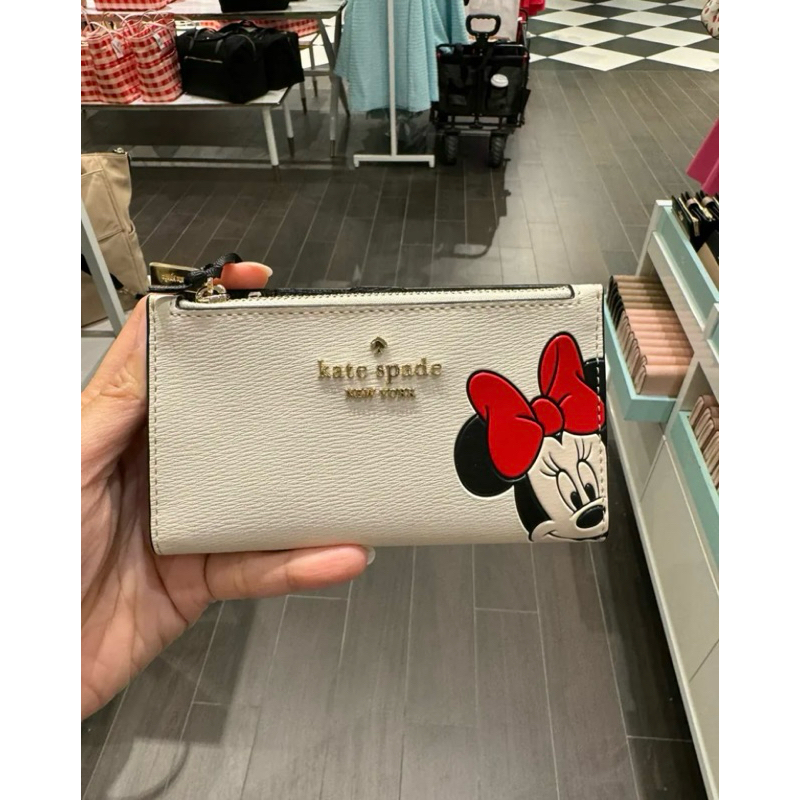 KATE SPADE KS DISNEY MINNIE MOUSE SMALL SLIM BIFOLD WALLET KG660