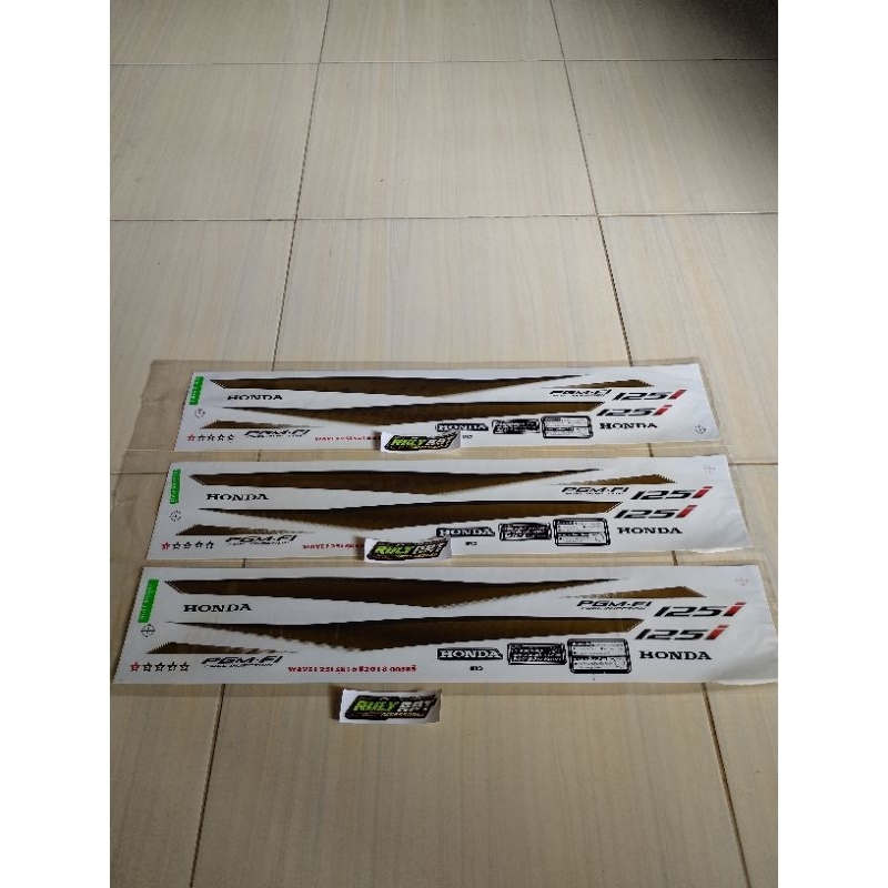 striping wave 125i LED Thailand 2018 warna putih