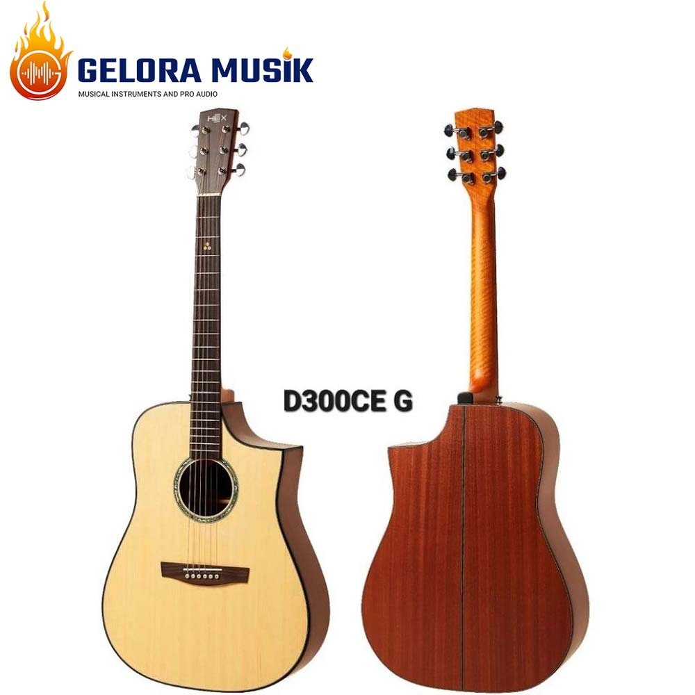 Gitar Akustik Hex D300CE G