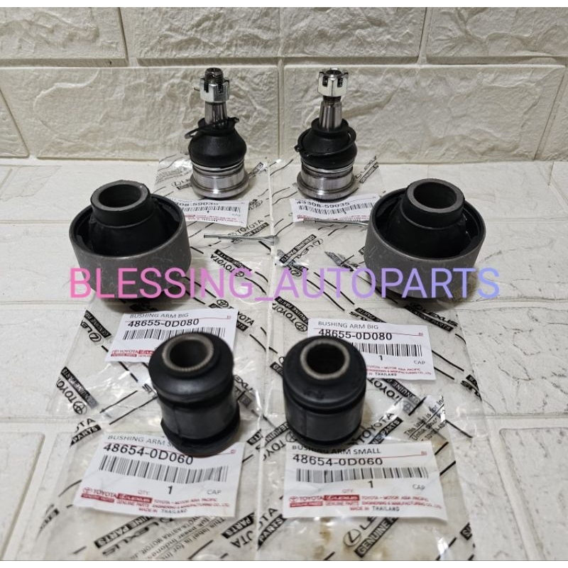 Bushing Arm + Ball Joint Lower Arm New Vios Yaris Vios Gen 2 6 Pcs Original