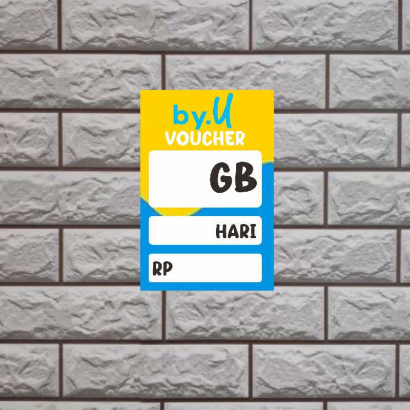 Dy Label Harga Konter/Display Voucher/Display Kuota/Min. Order 25 Pcs Terbaik