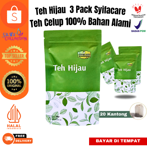 

Paket 3 Pack Teh Hijau Tea Celup Syifacare Membantu Menurunkan Berat Badan