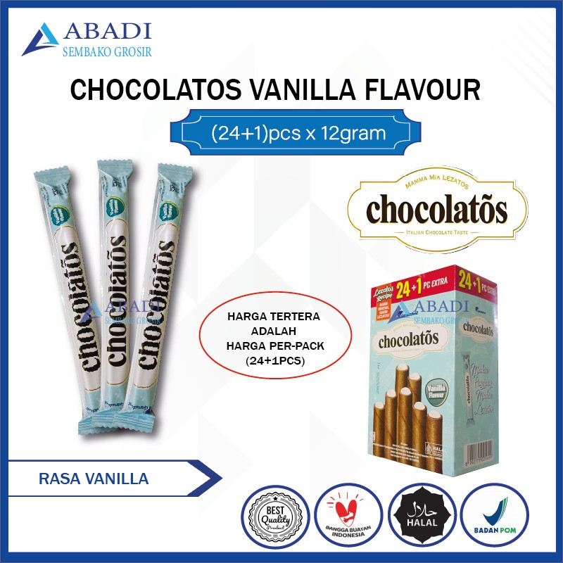 

Chocolatos Roll Vanilla Flavour - Rasa Vanila 12gram