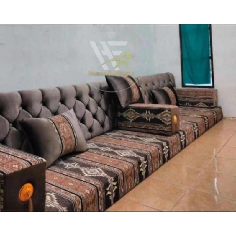 sofa misnad / sofa arab by mebel sumber harapan Banjarmasin ( sofa minimalis , sofa retro , sofa L ,