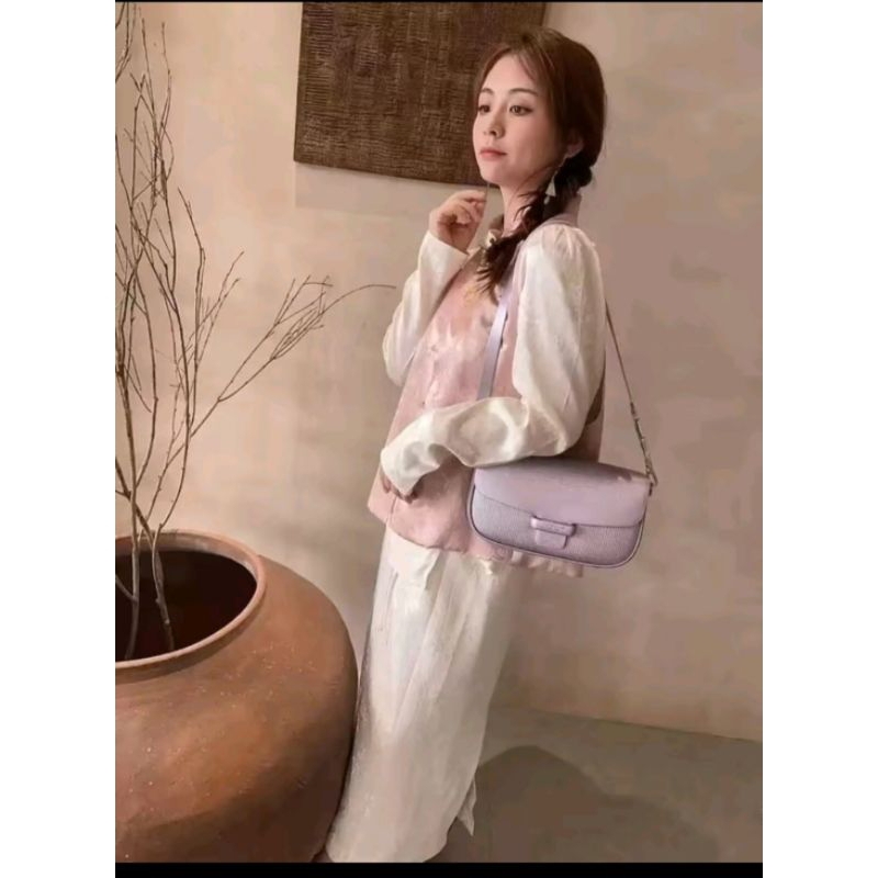 Tas selempang wanita Tas flip metalic LiLac jinmeier #9755
