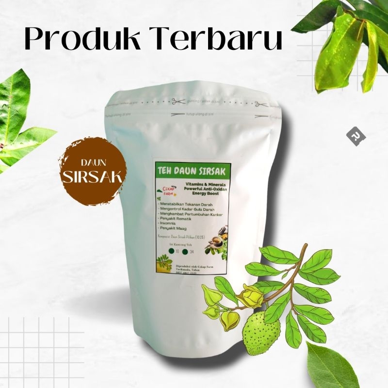 

TEH DAUN SIRSAK ORGANIK ISI 34 kantong dan 10