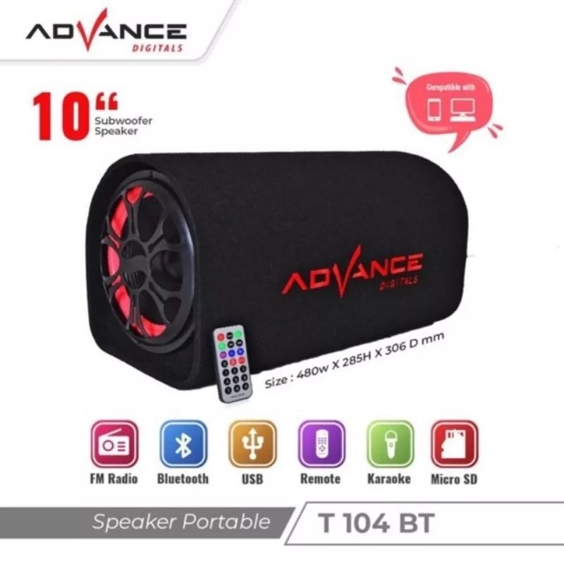 Advance Speaker Bluetooth T104BT 10INCH