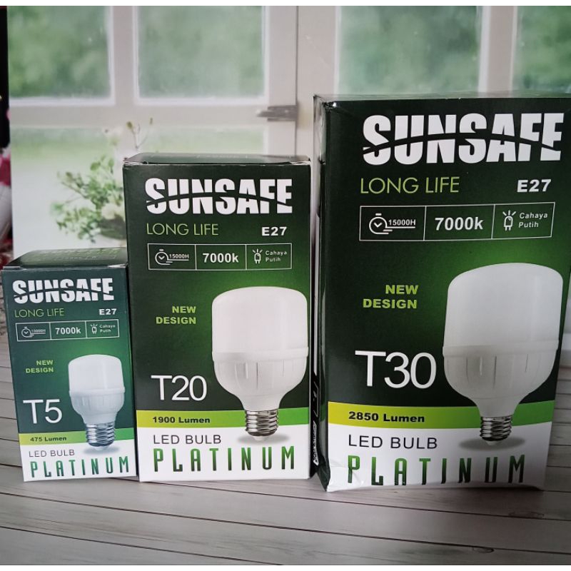 Lampu LED SUNSAFE Platinum 5Watt 20Watt 30Watt Bohlam