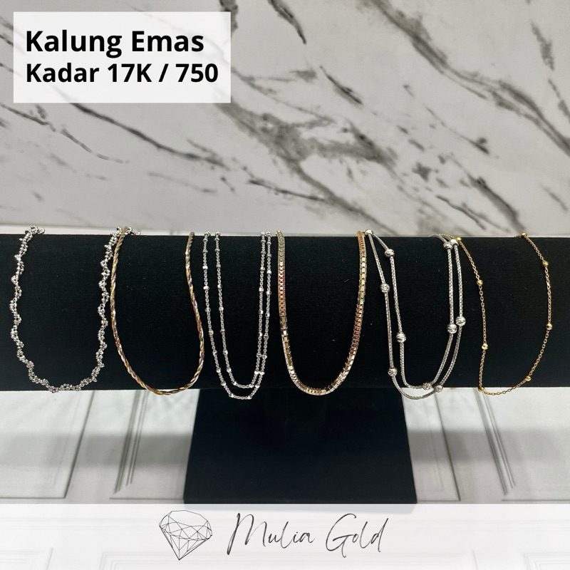 Kalung Emas Kadar 17K / 750 ASLI 100% Elegan dan mewah serta harga terjangkau, Toko mas mulia bekasi