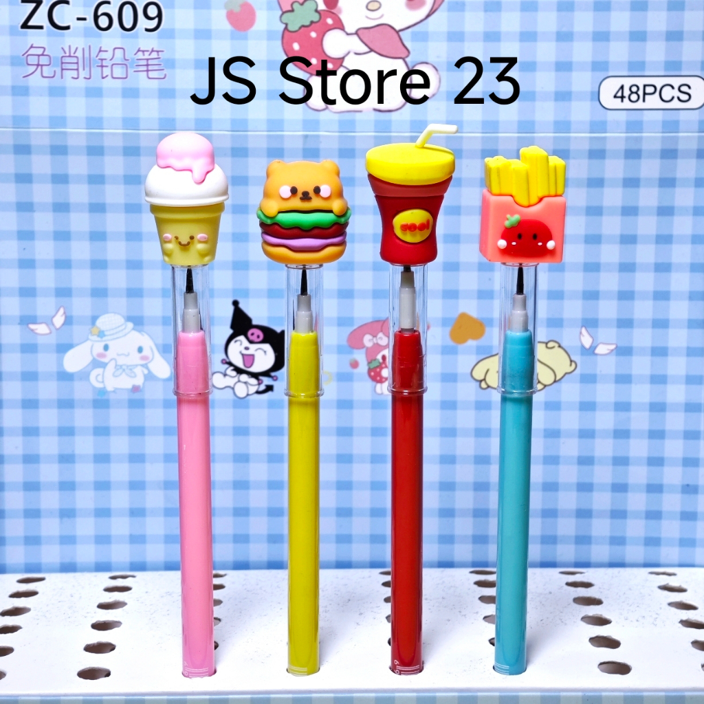 

(4 pcs) Pensil Benxia Fancy Karakter Fast Food Makanan Burger / Pensil Sambung Susun Fancy Karakter Lucu Makanan Burger Fast Food / Pensil Bensia Fancy Murah Bagus