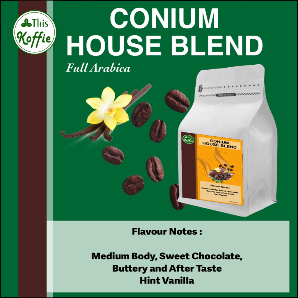 

KOPI HOUSE BLEND CONIUM Full Arabica 3 Beans