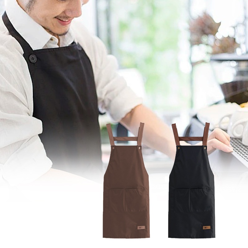 Apron Celemek Barista Apron Celemek Barista Korean Style Celemek Masak Waterproof Celemek Jualan