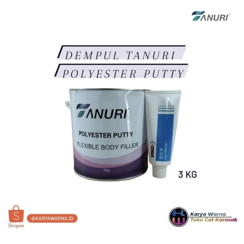 Tanuri Polyester Putty/ Dempul Tanuri + Hardener  3kg