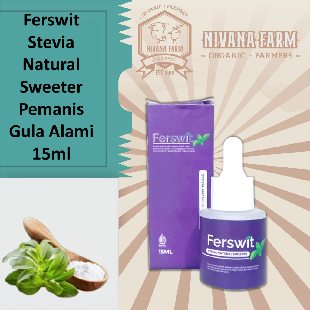 

Ferswit Stevia Natural Sweeter Pemanis Gula Alami 15ml