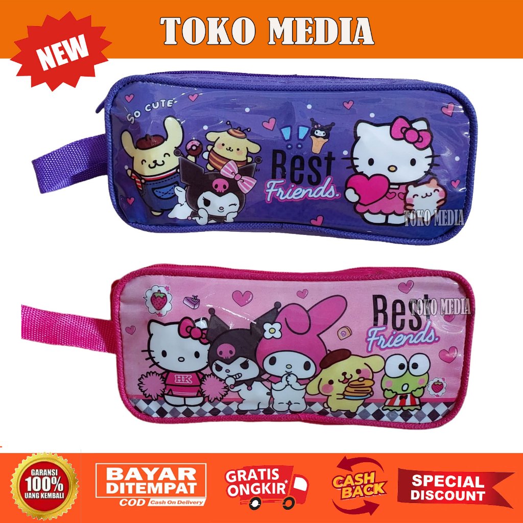 

Kotak Tempat Pensil Anak sanrio kuromi dkk karakter Best friends