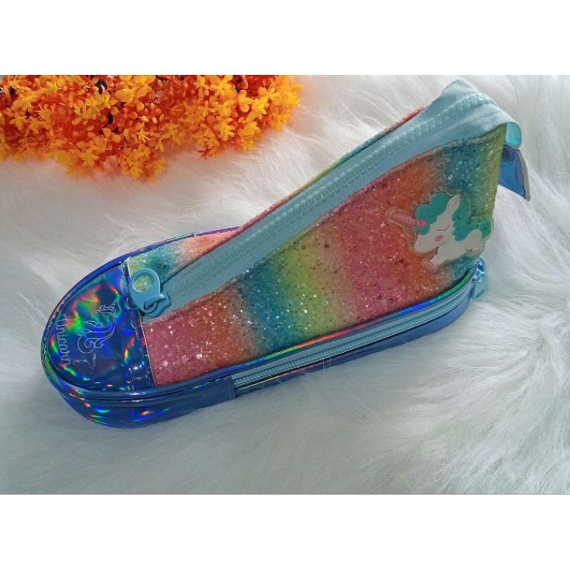 

Pencil case glitter tempat pensil bentuk sepatu