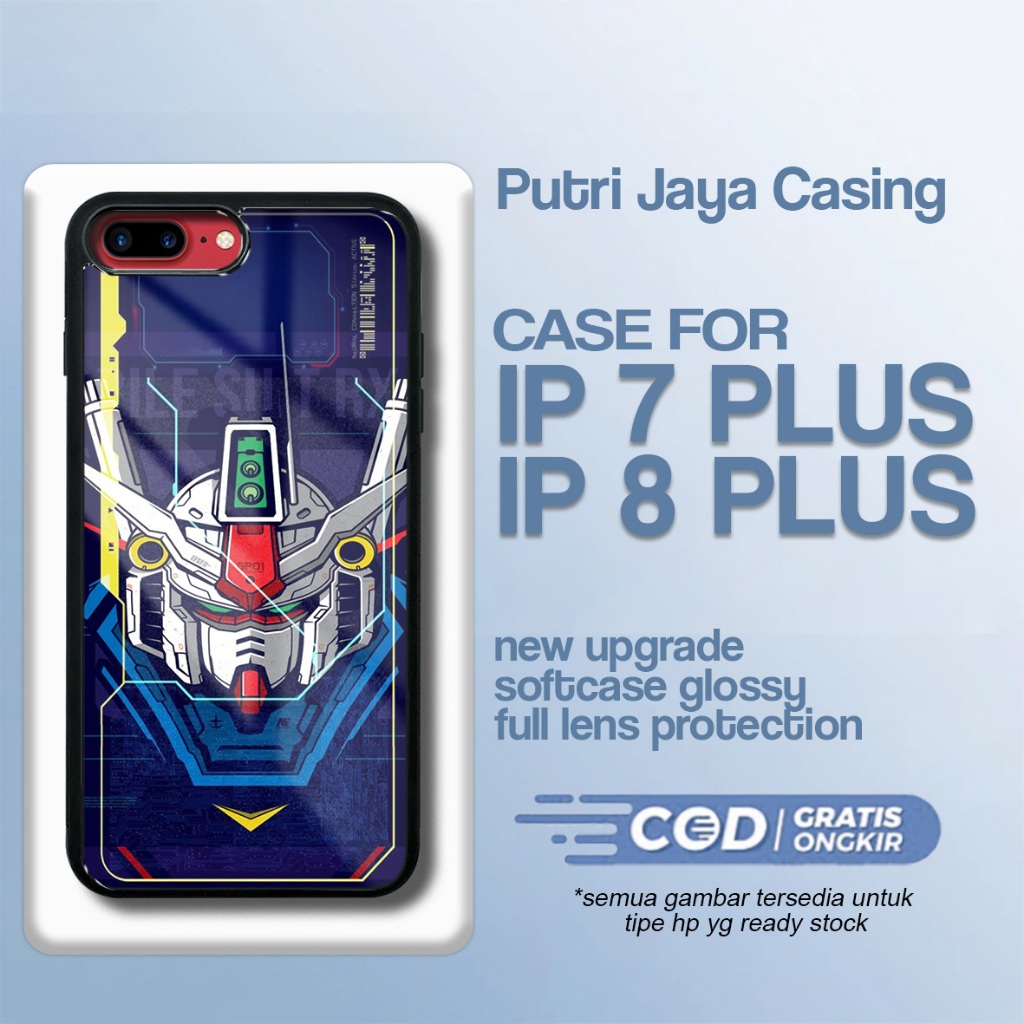 Case Ip 7 plus / ip 8 plus Terbaru - Xiaomi Ip 7 plus / ip 8 plus - Motif Gundam  Hardcase Premium G