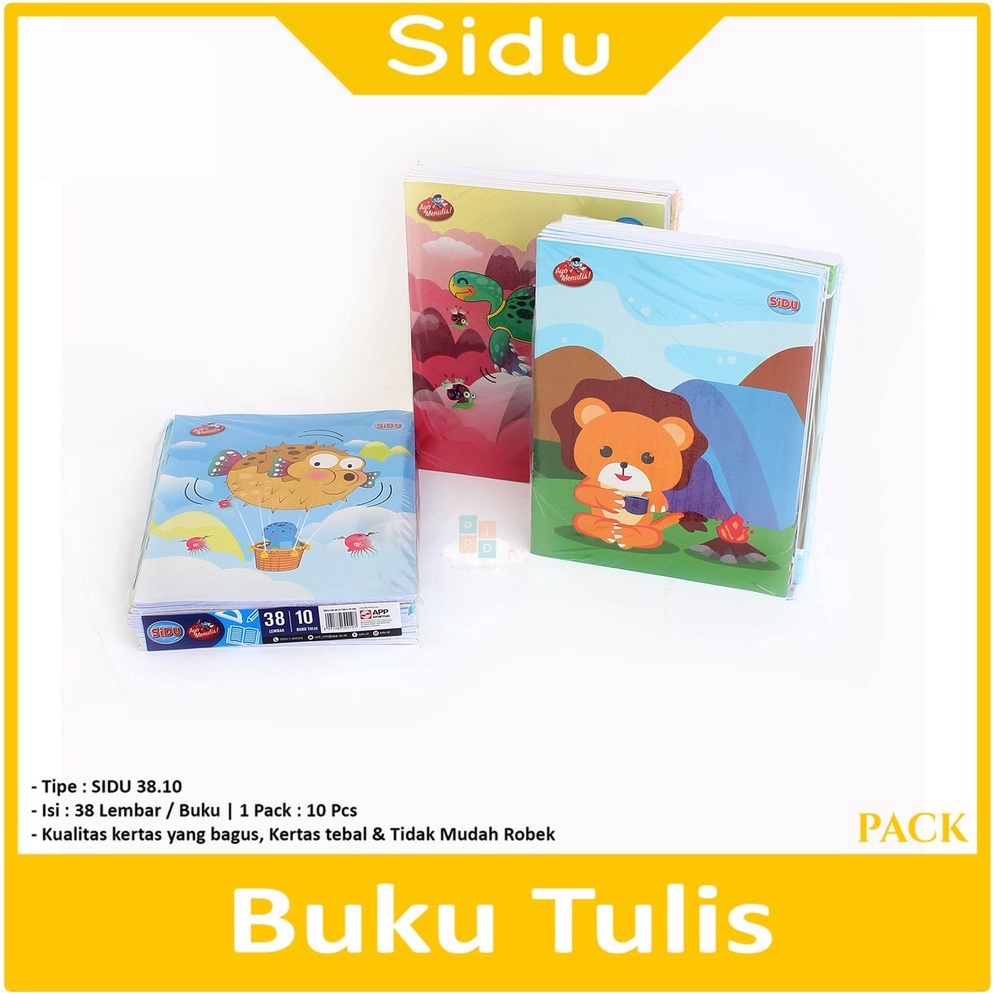 

KODE Q82Z SIDU Buku Tulis Garis 38 Lembar Varian Pack