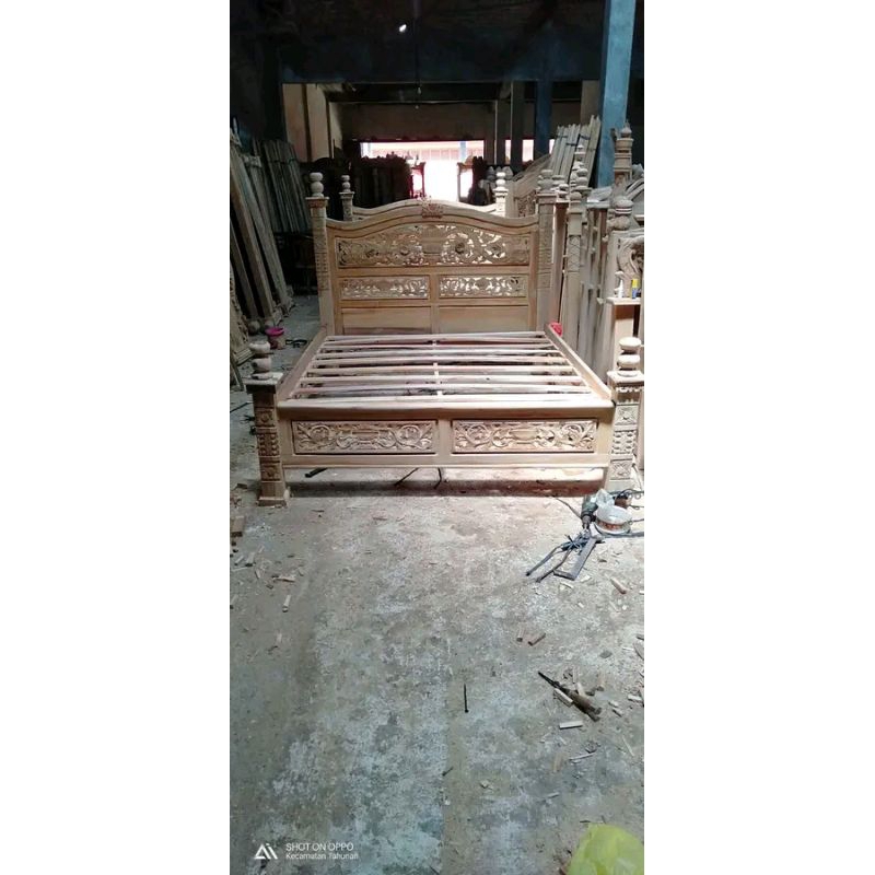 Dipan Rahwana kayu jati/ ranjang jati rahwana