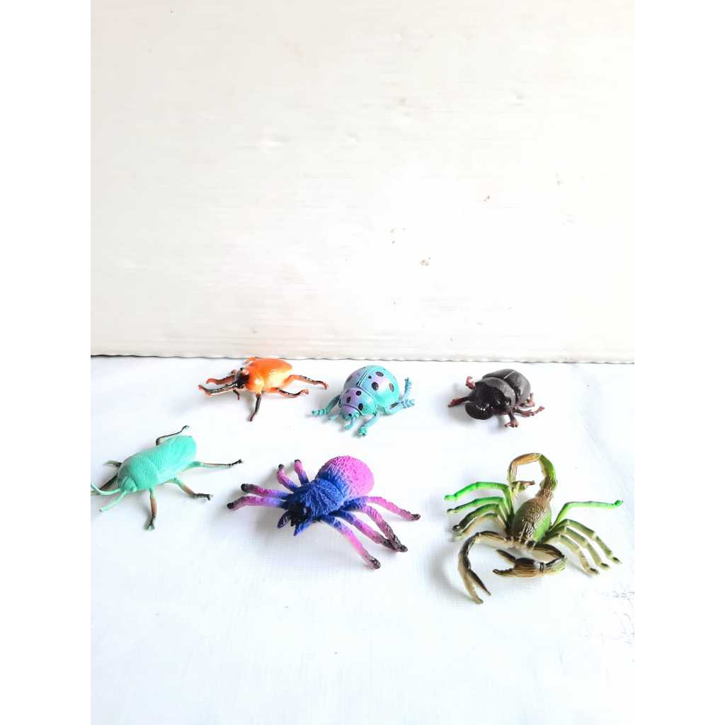 Mainan Anak Insect World 6Pcs Mainan Anak Serangga Karet Isi 6 pcs Mainan Binatang Serangga Karet