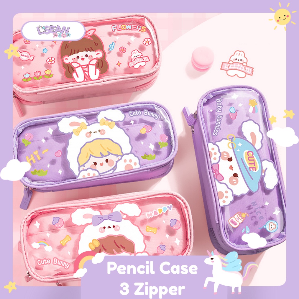 

KODE U33Z TEMPAT PENSIL LUCU KOREA KARTUN LUCU 3 ZIPPER KAPASITAS BESAR MULTIFUNGSI CASE