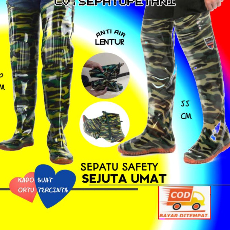 KODE O88U Sepatu Boot Boots But Pria Wanita Dewasa Sawah Petani Nelayan Kebun Rawa Tambak Mancing Ke