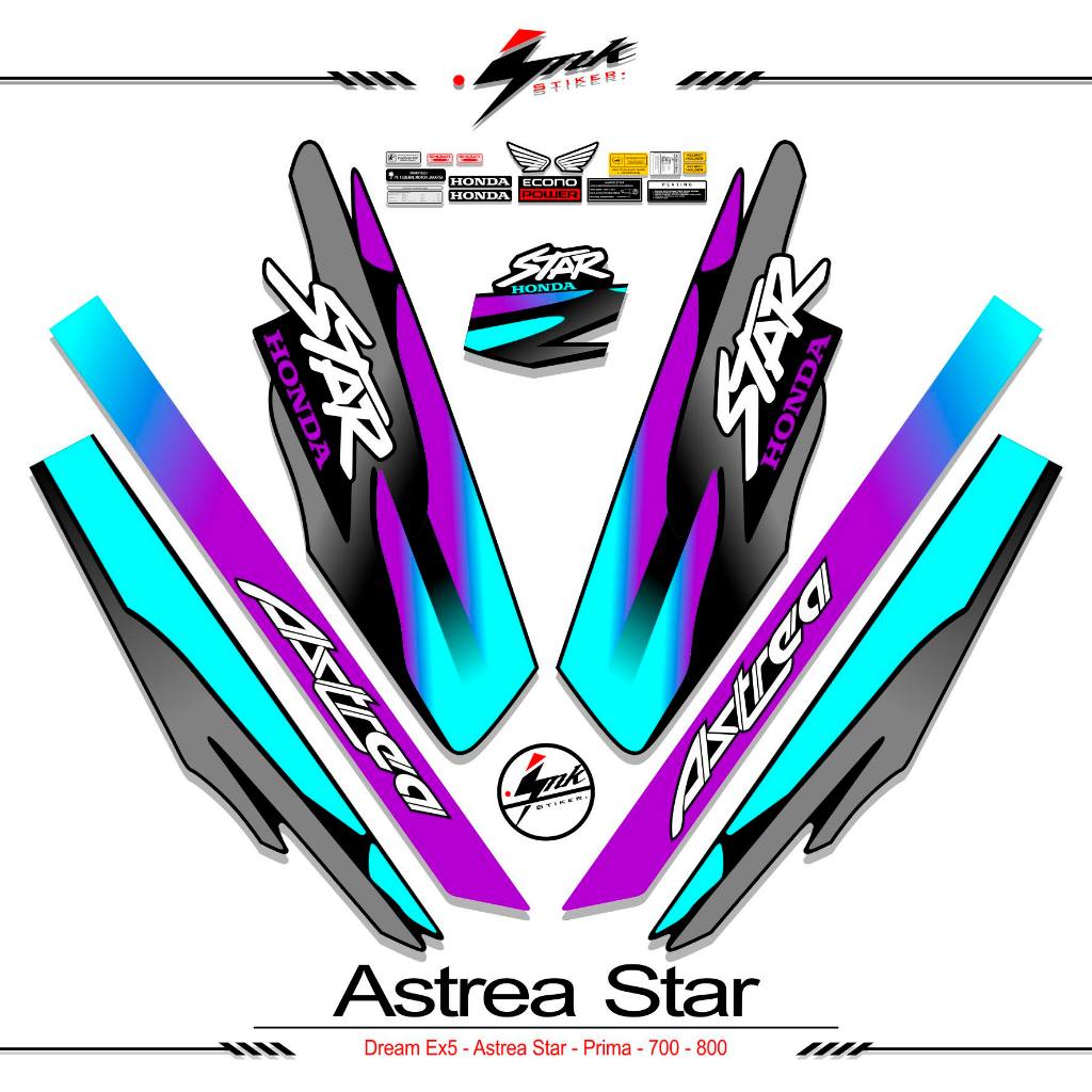 STRIPING HONDA ASTREA MOTIF STAR PRIMA DREAM EX5 TRIBAL FIRE MOTIF 12 / DREAM EX5 / HONDA EX5 / STIC