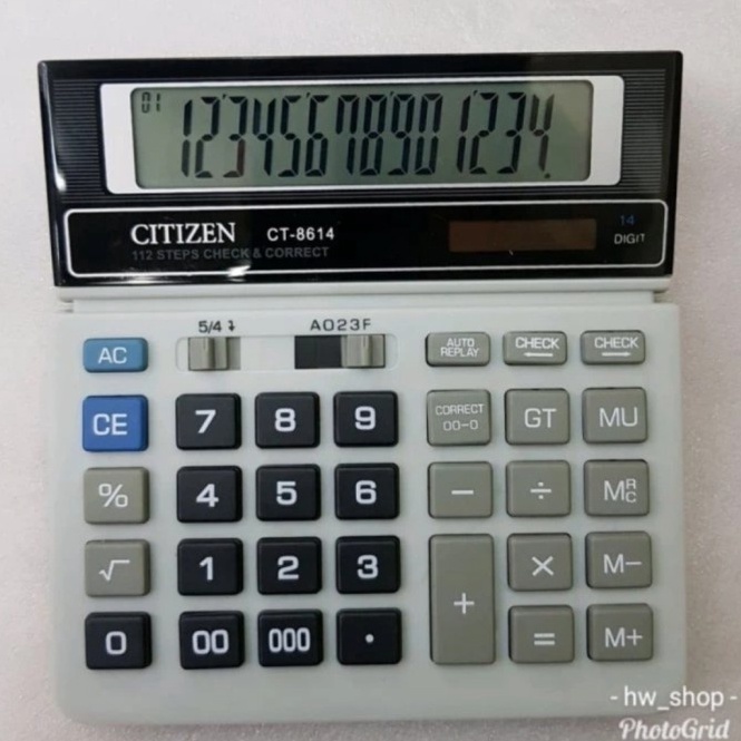 

KODE K15I CITIZEN CT8614 Check Correct Kalkulator Cek Ulang 14 Digit Desktop Calculator CT8614