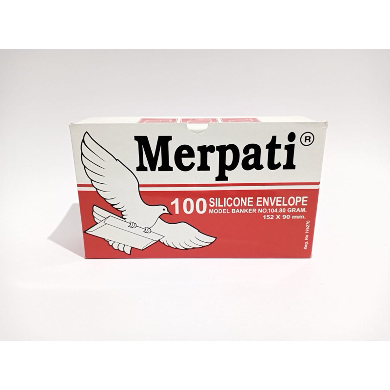 

Amplop putih 104 Merpati 95 x 152 MM