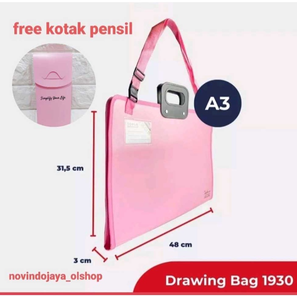 

KODE I13Y DRAWING BAG A3 TAS BUKU GAMBAR A3 TOPLA 193 6 VARIANT WARNA TERLARIS