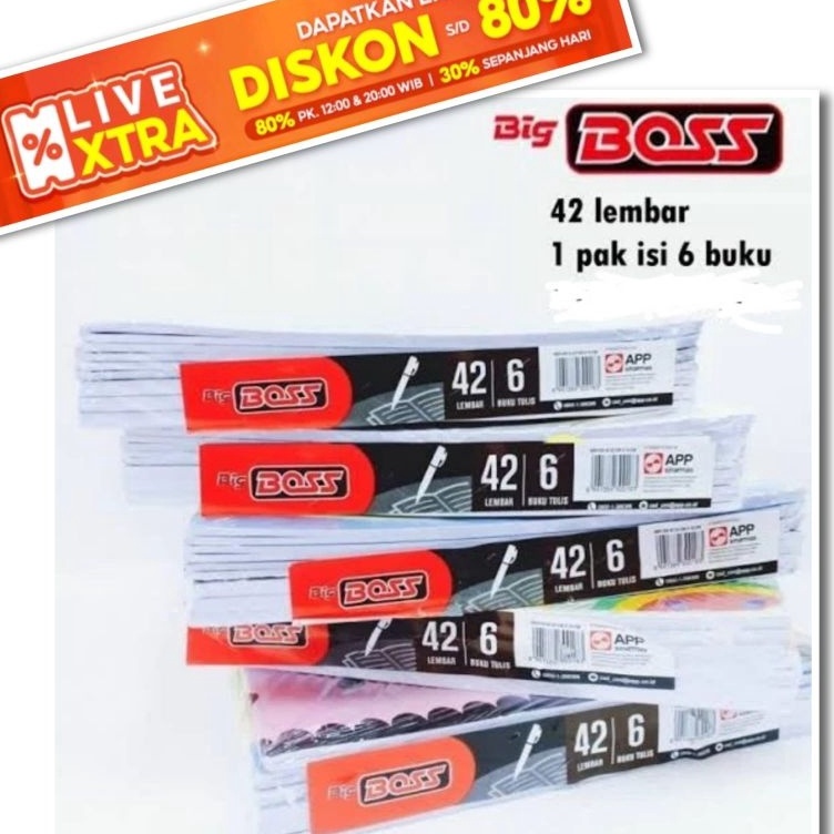 

KODE M14H Buku tulis BIGBOSS 42lb isi 6 disk3
