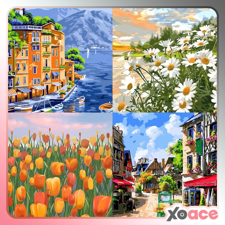 

KODE R22J Canvas Paint By Number Kit Digital Oil Painting DIY Lukisan 4 x 5 Seri Q