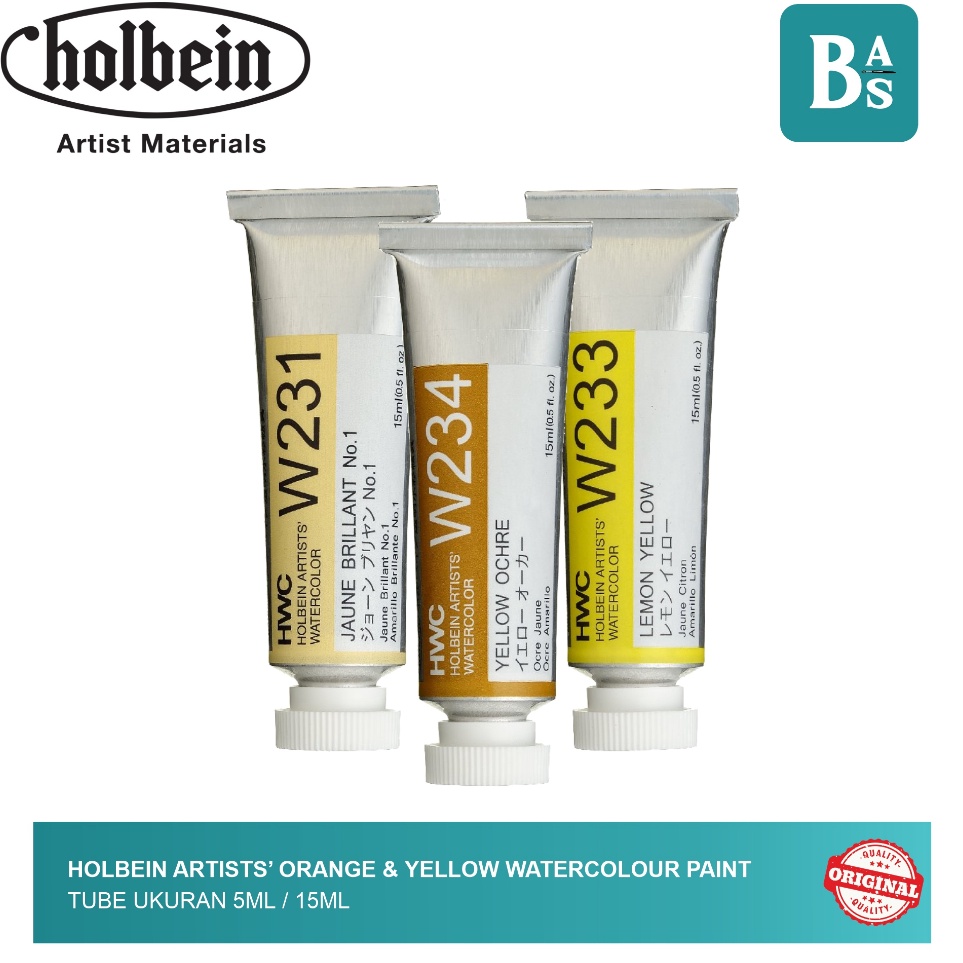 

KODE V39X Holbein Artists YELLOW ORANGE Watercolour Paint Kemasan Tube Ukuran 5ml 15ml 1 Original Peralatan Melukis Terlaris dari BAS Bali Art Supplies Jakarta