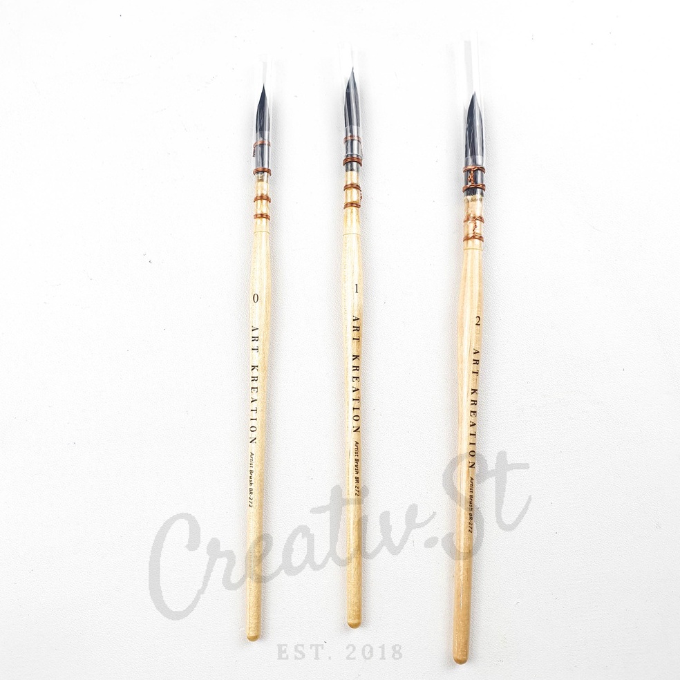 

KODE Y98P Art Kreation Synthetic Squirrel Brush Round BR272 Kuas Cat Lukis Watercolor Air