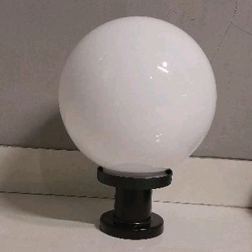 kap lampu taman/ pilar bulat putih susu diameter 25cm