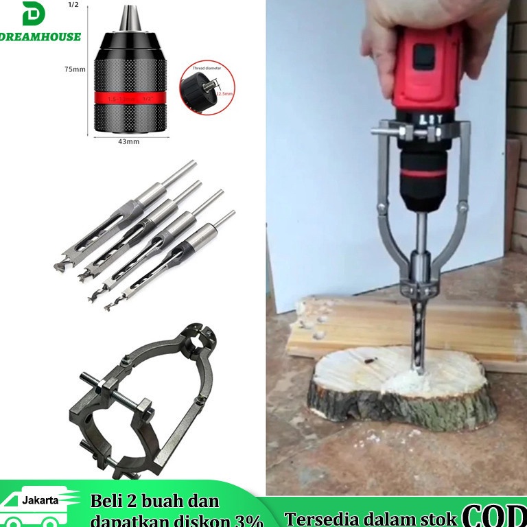 KODE J75Q 1PCS Mata Bor Putar Profesional 1Mm Mata Bor bobok kayu Persegi Hole Drill Bit  Mata Bor P