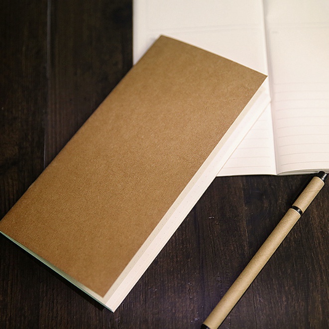 

TERLARISSS Journaling Notebook Traveller DIY Scrapbook Jurnal Book Vintage Kertas Kraft GRID DOT POLOS GARIS